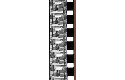 Regular-8 cine film with magnetic sound strip